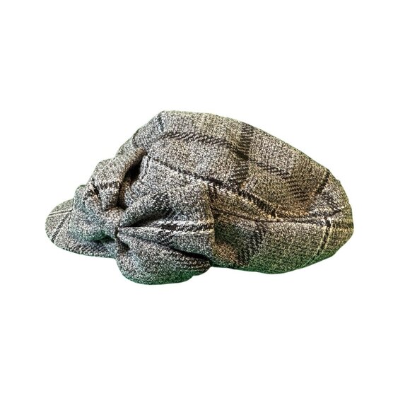 David & Young Newsboy Cap With Bow Accent Cotton/Polyester Blend - Picture 4 of 6